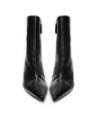Black Pointed-Toe Stiletto Mid-Calf Boots — Women's Evening Style