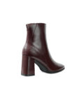 Coffee Brown Square-Toe Block Heel Ankle Boots — Women's Workwear